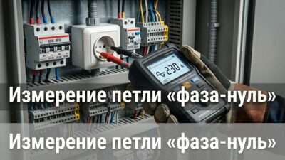 Прибор для измерения петли «фаза-нуль» в руке инженера ЭлектроЗамер при проверке розетки в электрощите