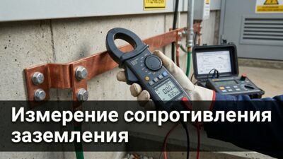 Замер сопротивления заземляющего устройства токовыми клещами на медной заземляющей шине здания — ЭлектроЗамер