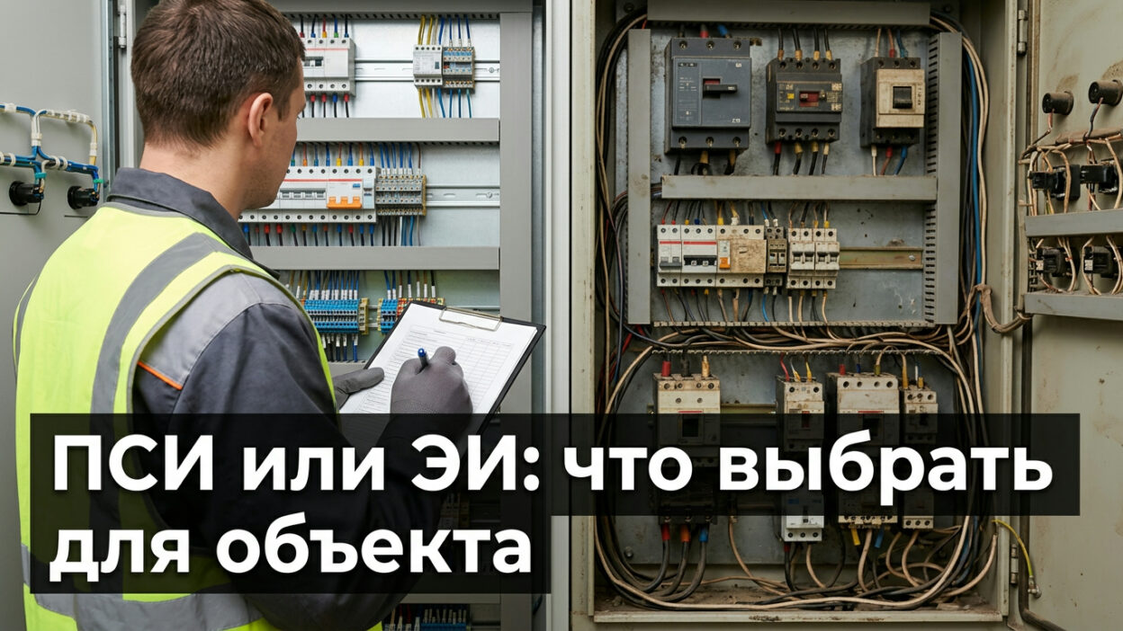 Инженер ЭлектроЗамер сравнивает новый и действующий электрощит при выборе типа испытаний — ПСИ или ЭИ