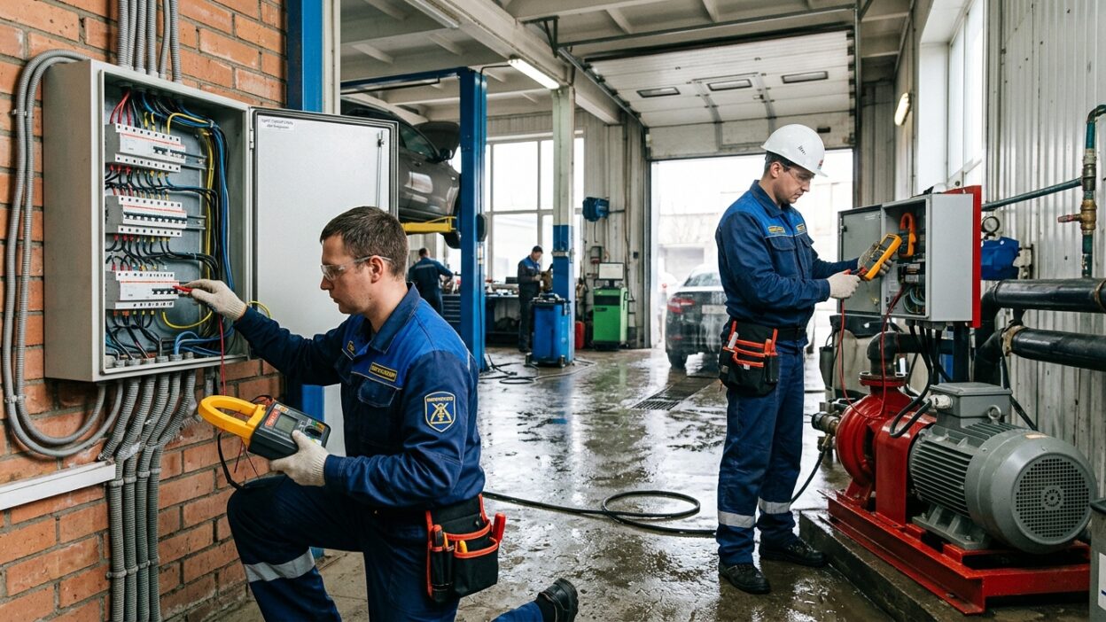 Электрика автосервиса и автомойки: что проверяет электролаборатория